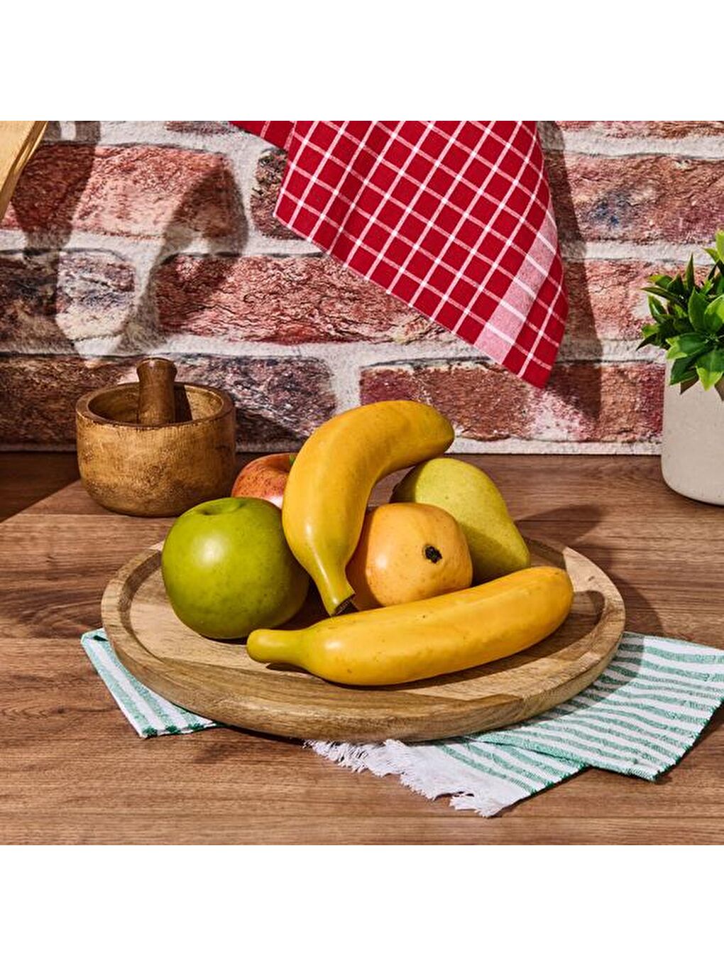 Mango Sunum Tabağı - Kahverengi - 28 cm