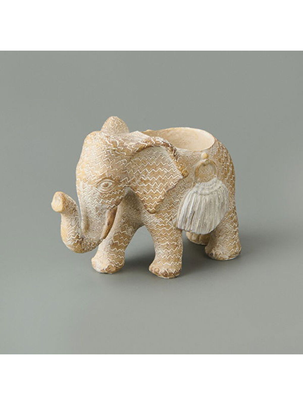 Elephant Mumluk - Bej - 12x8 cm