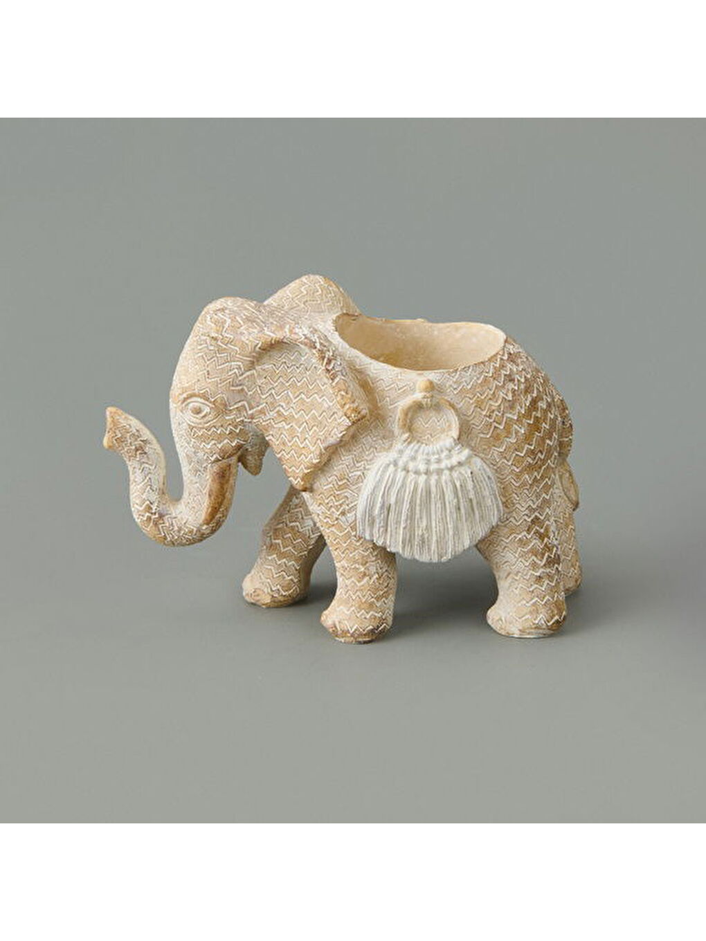 Elephant Mumluk - Bej - 12x8 cm-2
