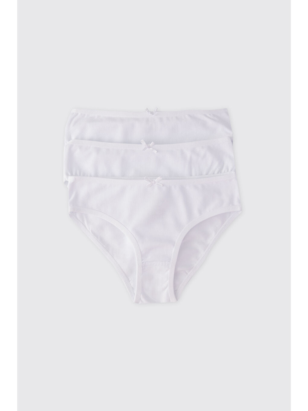 Kız Çocuk 3'lü Beyaz Slip Seti