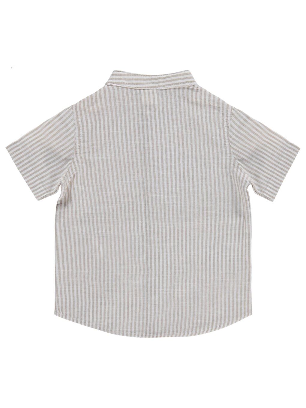 Baby Çizgili 6-18 Ay Gömlek - Kahverengi 12-18 Ay-1