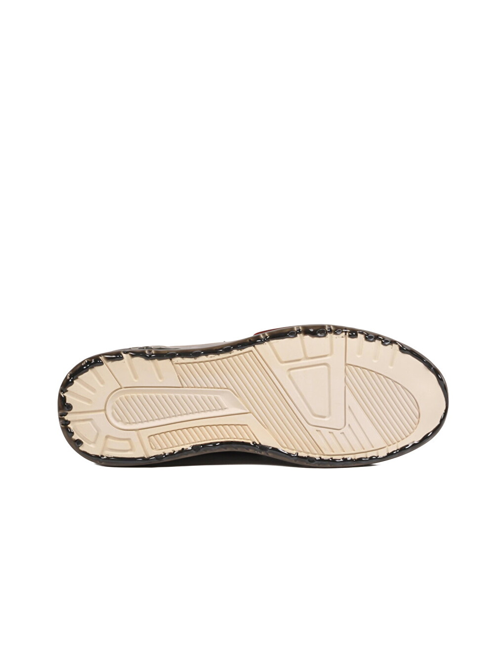 Siyah Hakiki Deri Kroko Desenli Kalın Taban Erkek Casual Ayakkabı Sneaker E058 M-4