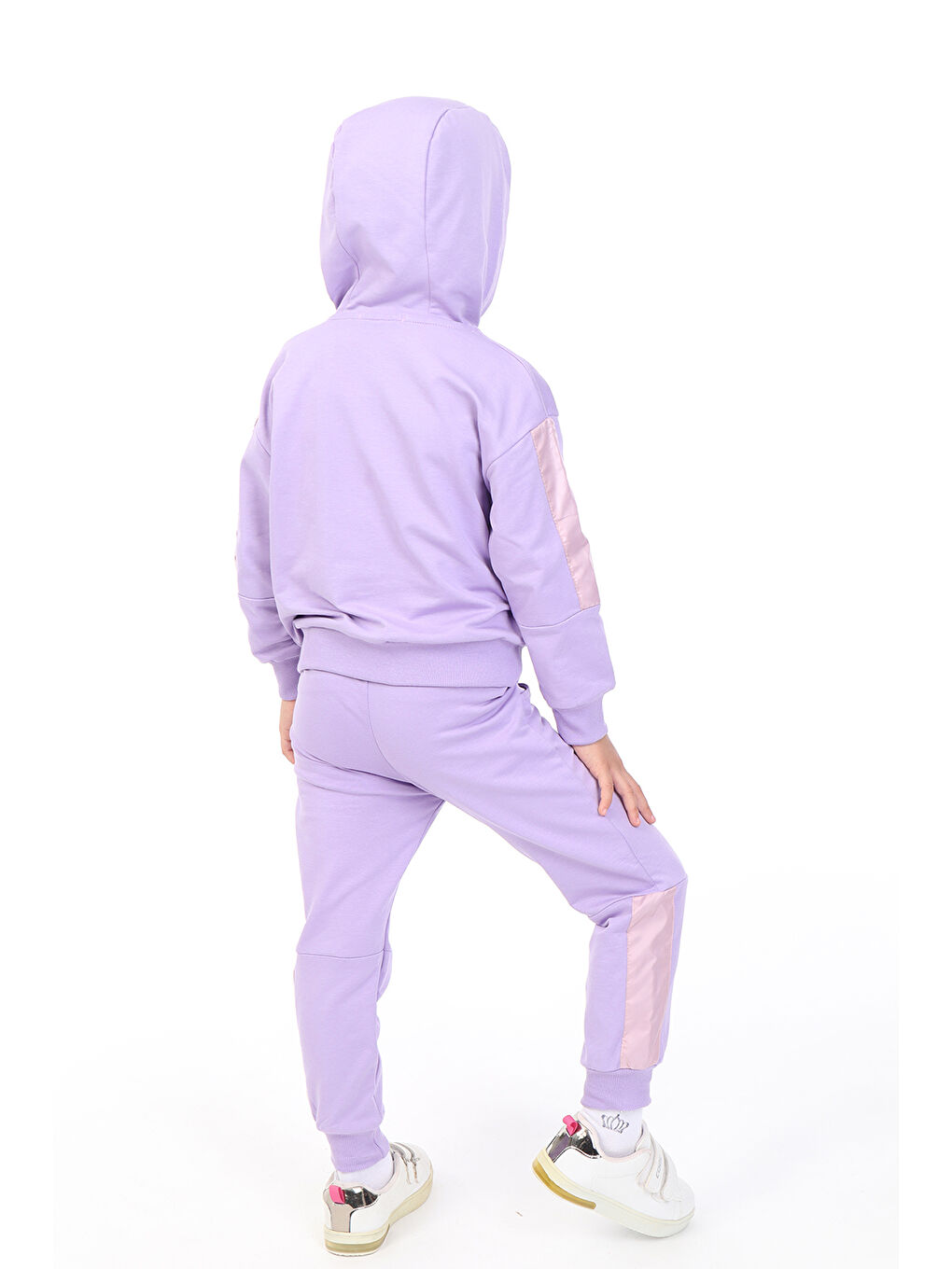 Lila Kız Çocuk Baskılı Eşofman Takım-2