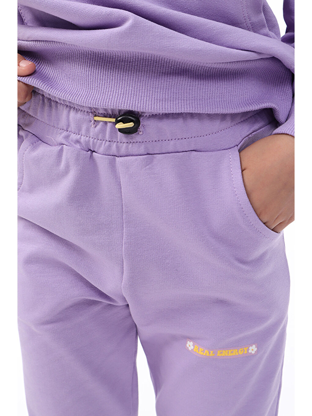 Lila Kız Çocuk Baskılı Eşofman Takım-3