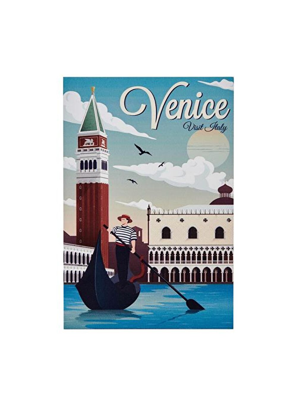 Karışık Venedik Mdf Tablo - Renkli - 20x30 cm-1