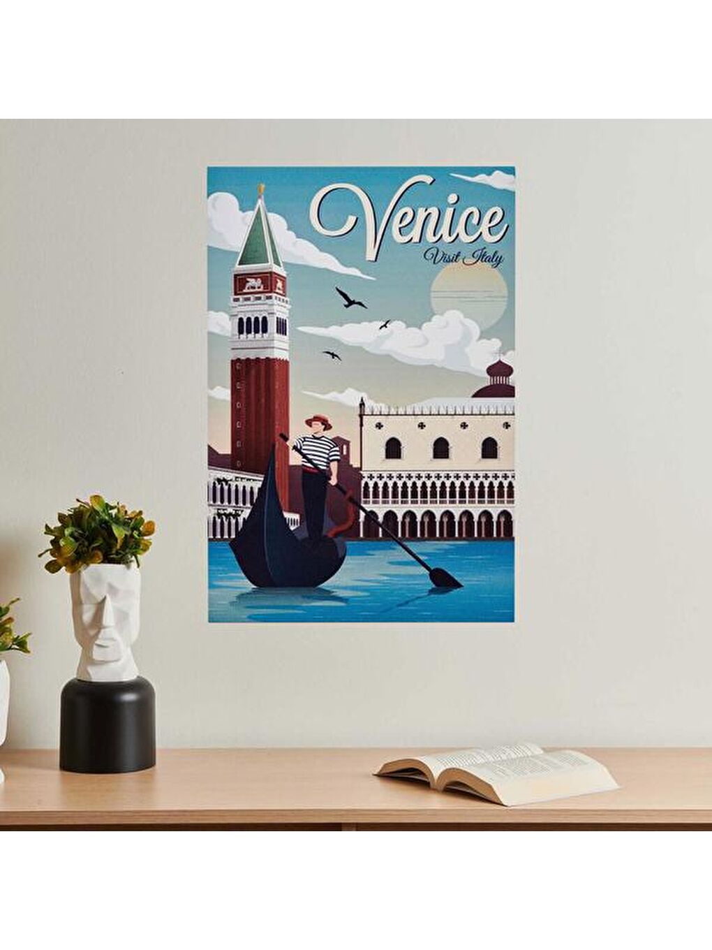 Karışık Venedik Mdf Tablo - Renkli - 20x30 cm
