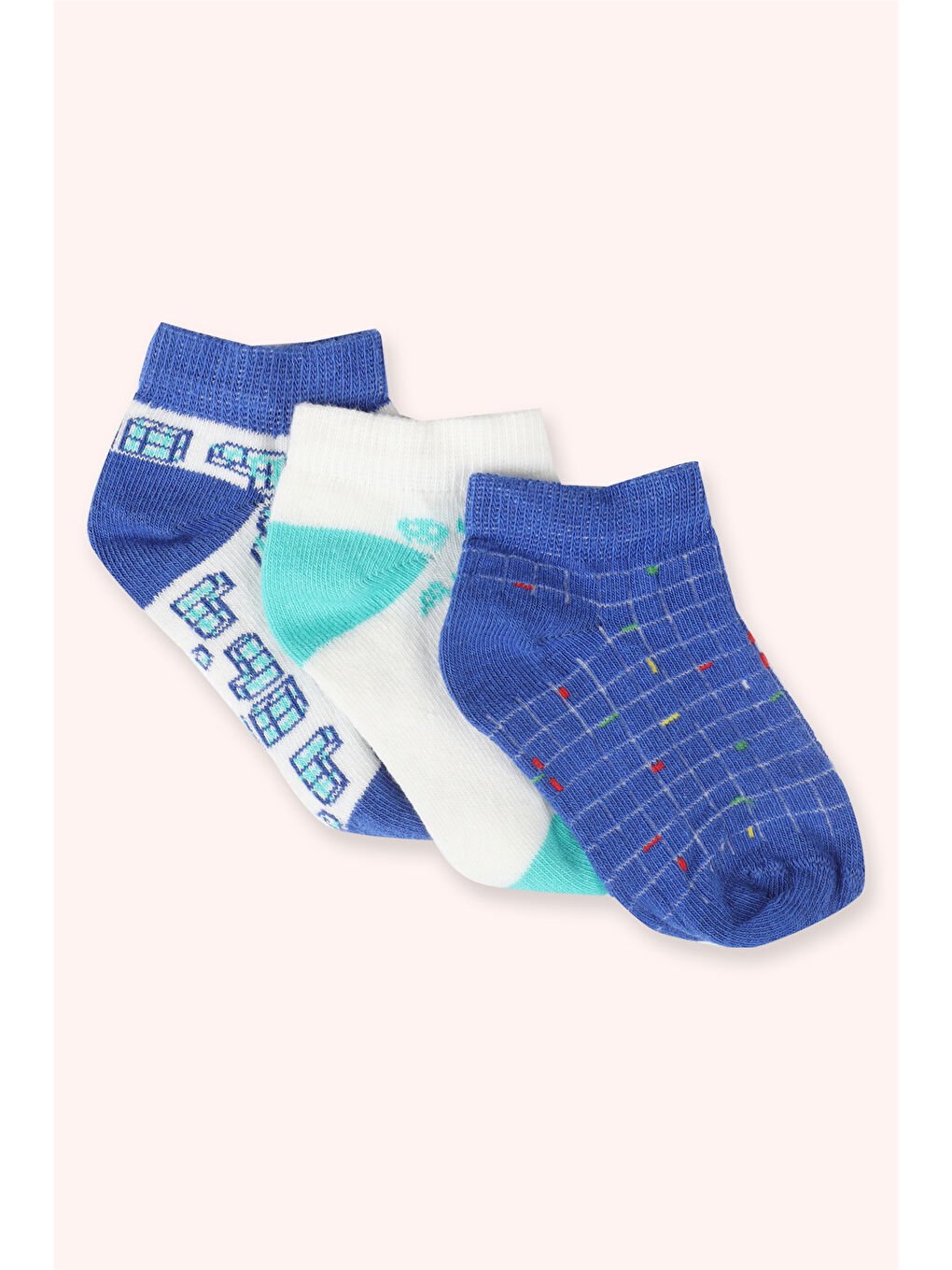 Karışık Erkek Çocuk 3'lü Patik Çorap Seti