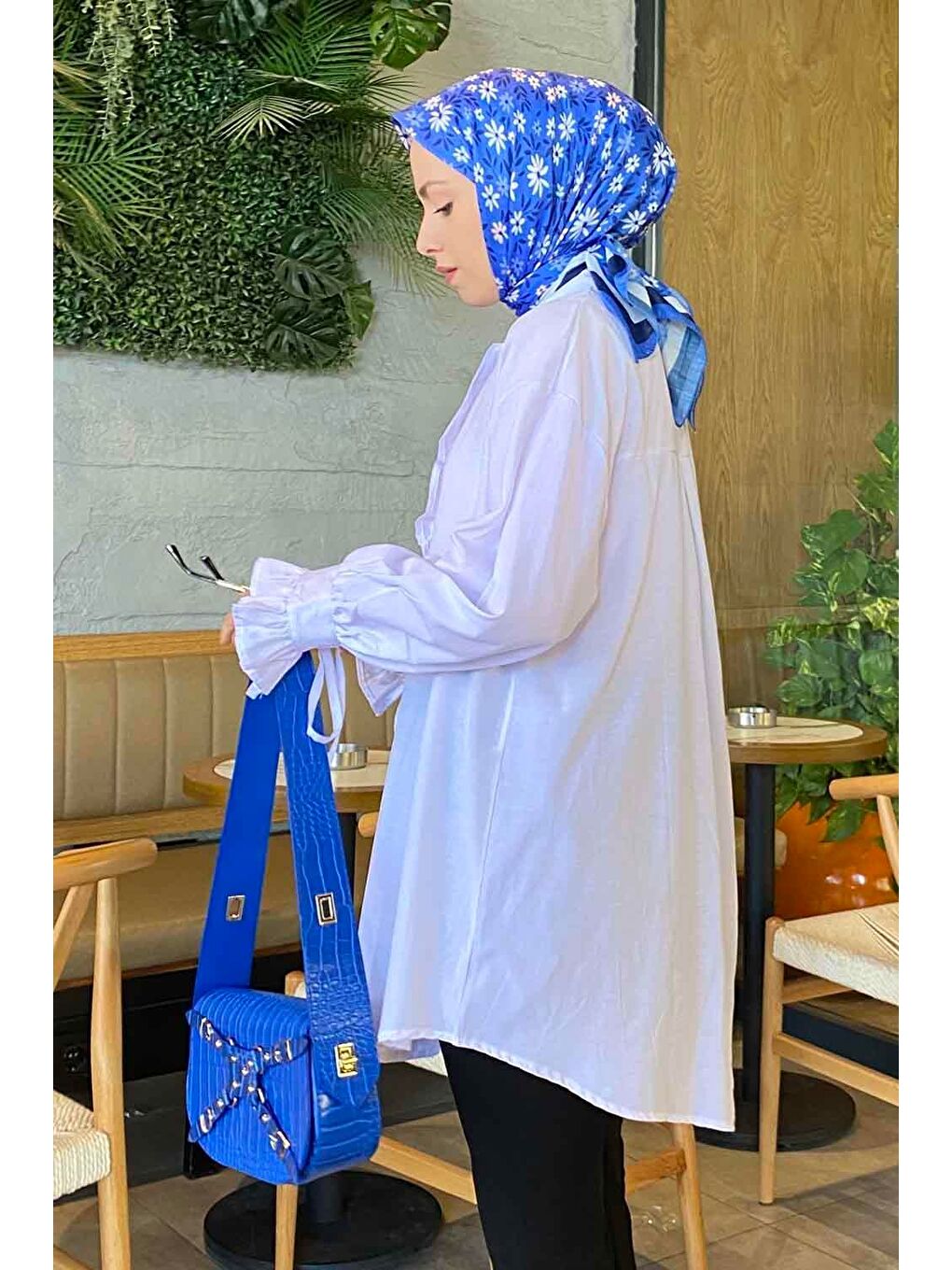 Flores Fırfırlı Tunik Beyaz-1