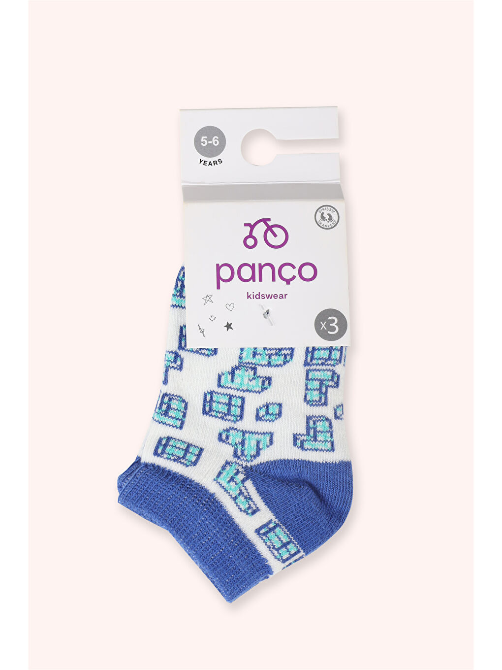 Karışık Erkek Çocuk 3'lü Patik Çorap Seti-1