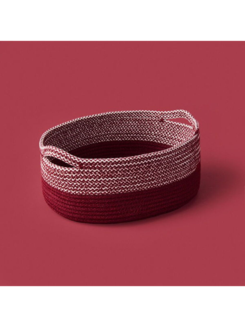 Earthy Hues Dekoratif Sepet - Bordo - 26x20x9 cm