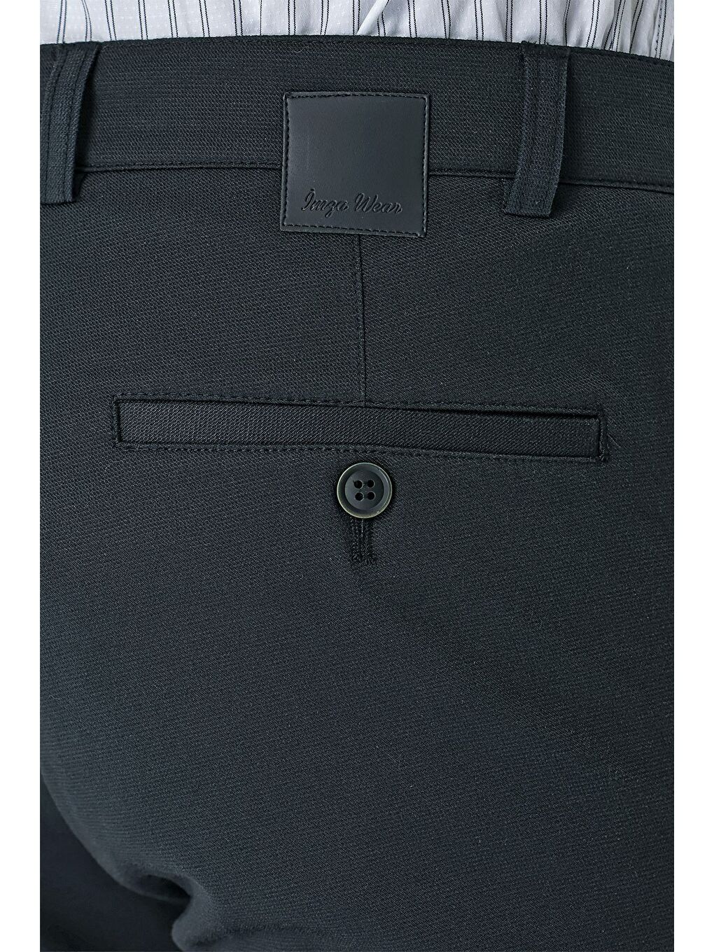 Siyah Pamuklu Yandan Cepli Casual Slim Fit Chino Pantolon 1003240156-6