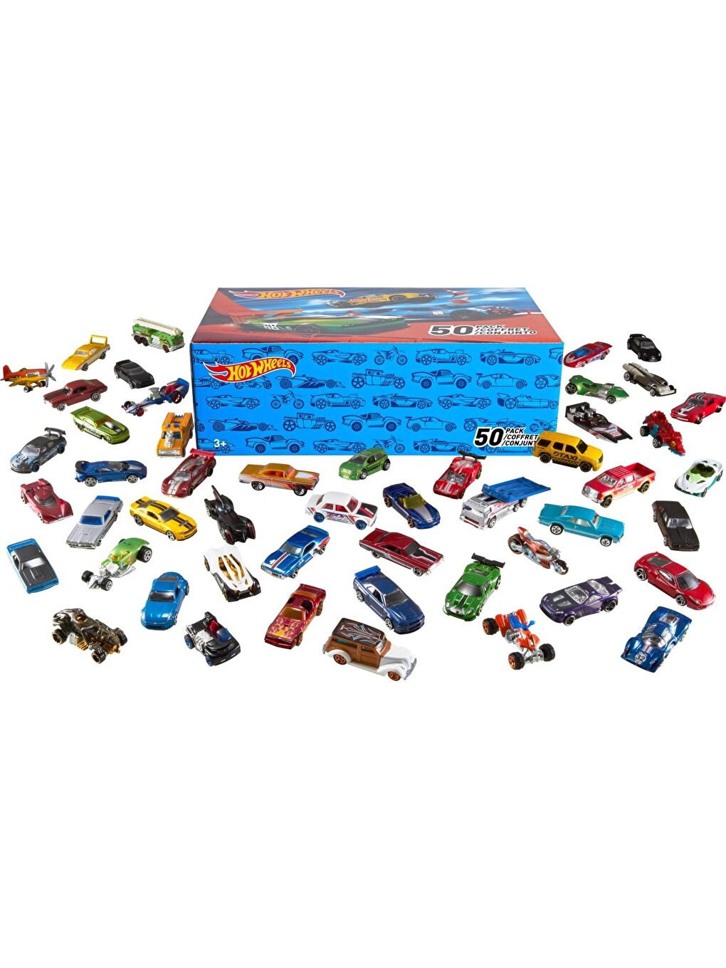 Hot Wheels Renksiz Başlangıç Seti 50 li Araba Seti V6697