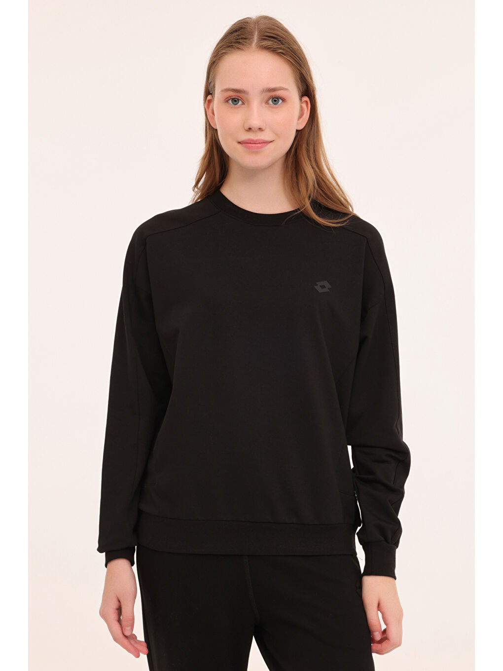 LOTTO W-GIOVE C NECK SWT 4PR Siyah Kadın Sweatshirt