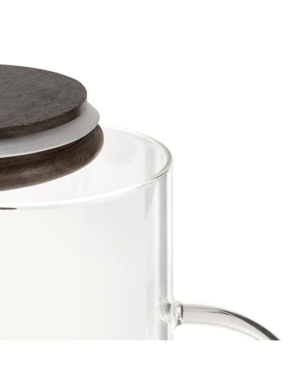 Siyah Cam Sürahi - Şeffaf / Kahverengi - 24 cm-2