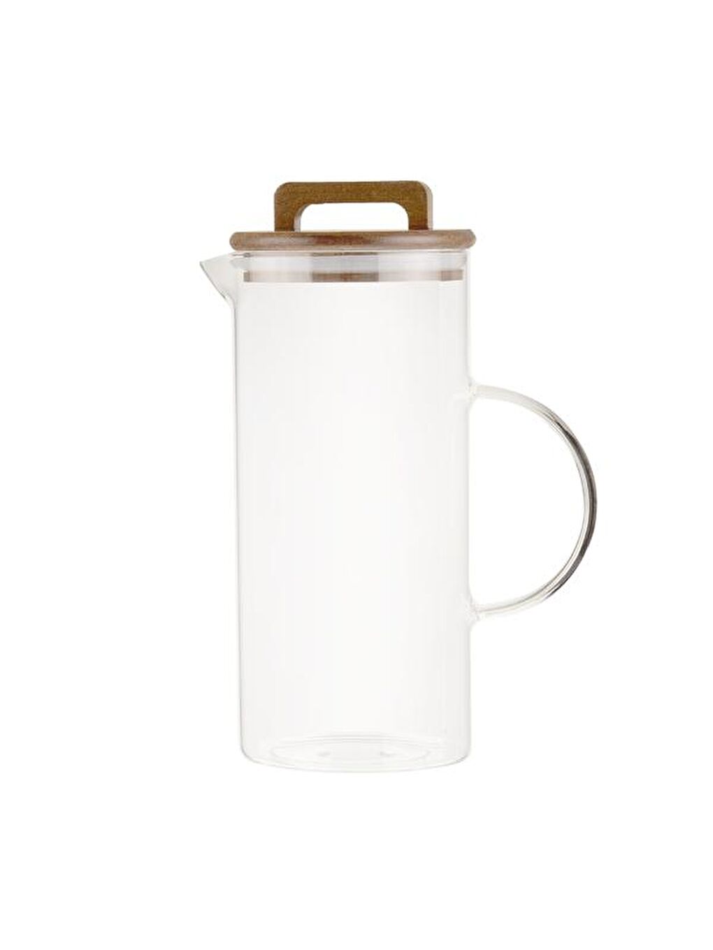 Siyah Cam Sürahi - Şeffaf / Kahverengi - 24 cm-3