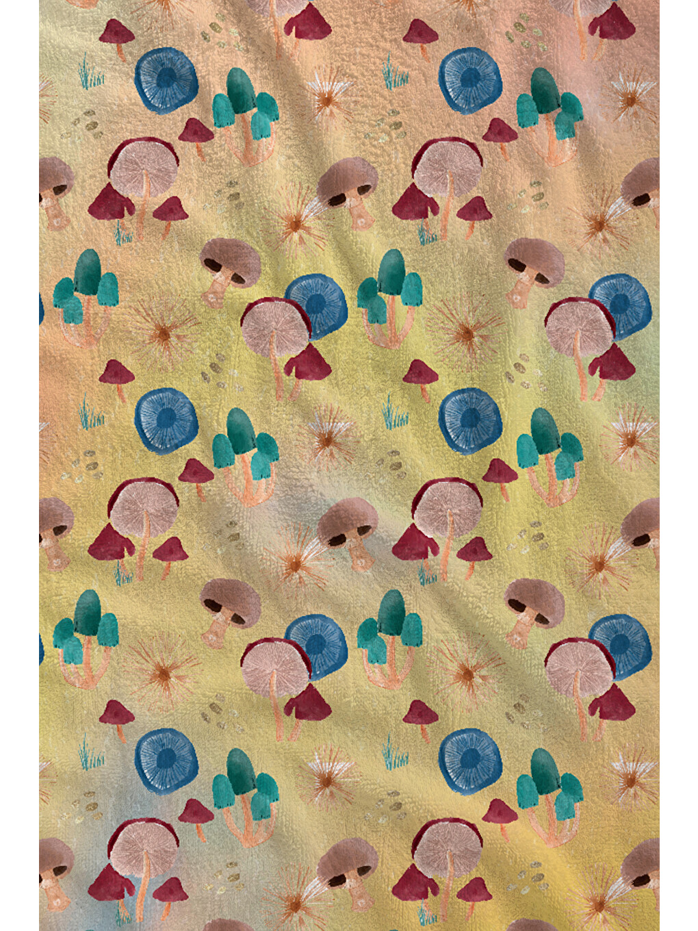 Bej Renkli Mini Kelebek Desenli 70x150 Cm Dijital Baskılı Plaj Ve Banyo Havlusu-1