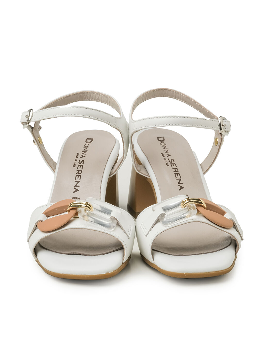 Beyaz Kadın Sandalet 5P5114DP 5114 SOFTNIL PELLE Bianco-1