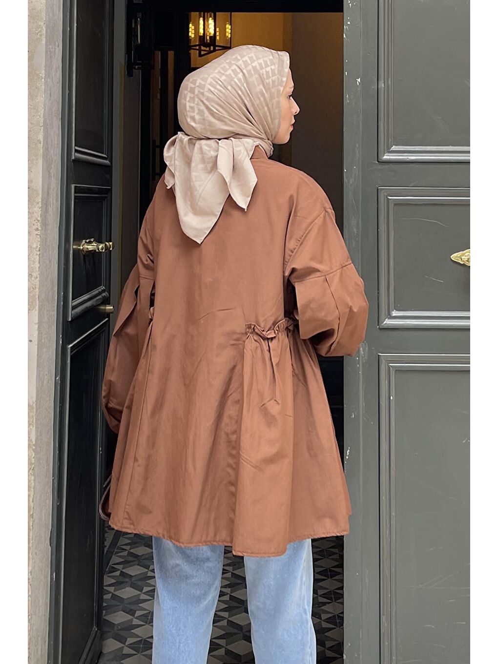 Lopez Balon Kol Tunik Acı Kahverengi-3