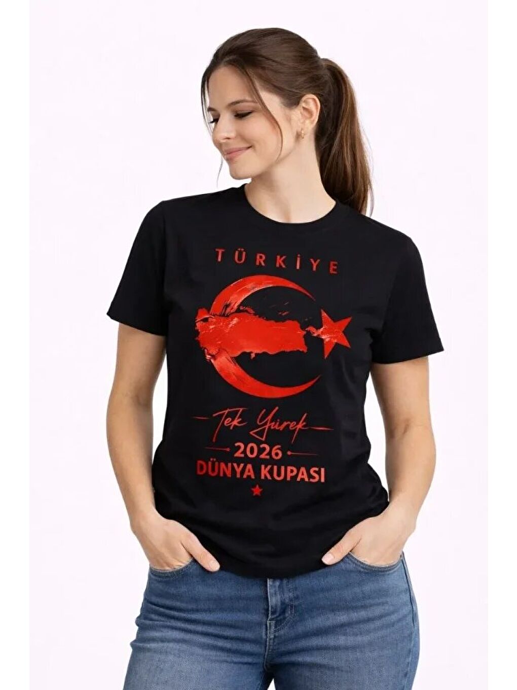 TÜRKİYE Ay Yıldız 2026 Dünya Kupasi Taraftar Forma T-Shirt - Siyah-2
