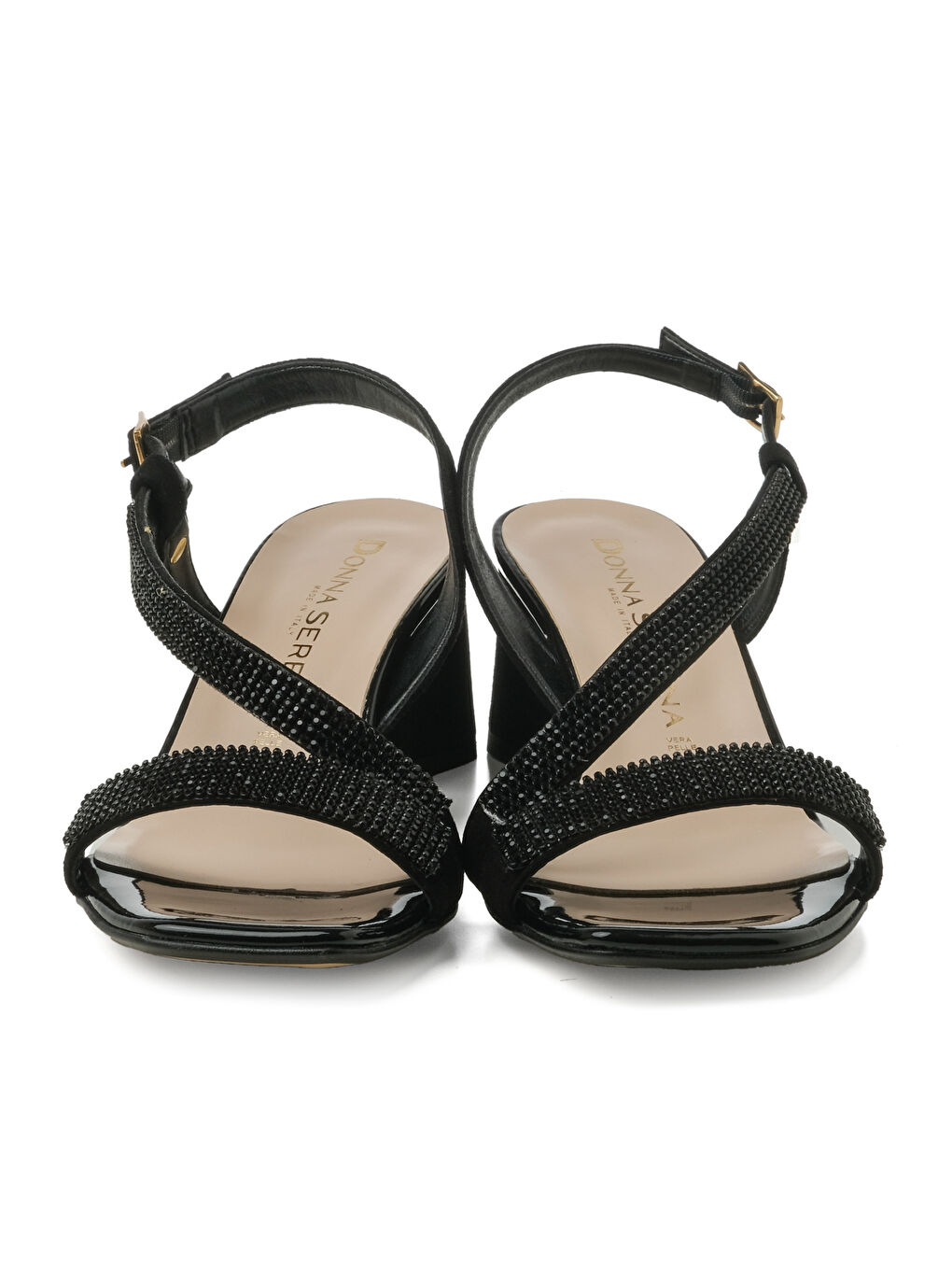 Siyah Kadın Sandalet 1C5210DP Camoscio Nero-1