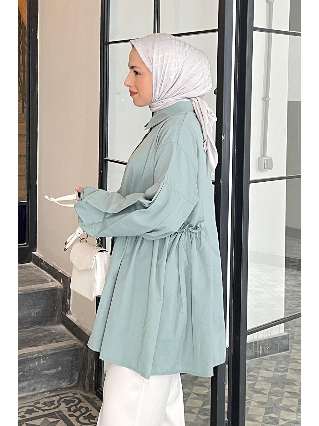 Lopez Balon Kol Tunik Çağla Yeşili-1