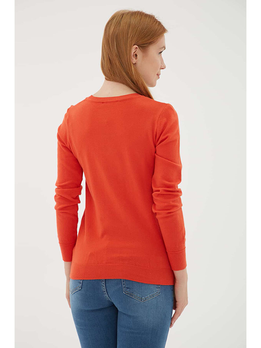 Kahverengi Regular Fit Bisiklet Yaka Triko Kazak 25K0779K1-4