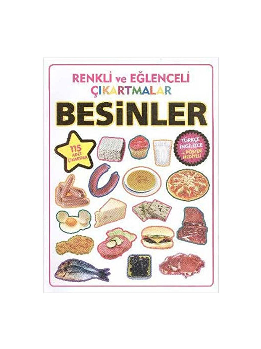 Renkli ve Eğlenceli Çıkartmalar Besinler