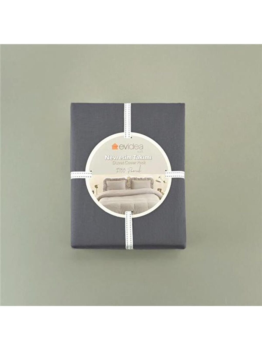 Soft Fırfırlı Tek Kişilik Nevresim Takımı - Antrasit-1