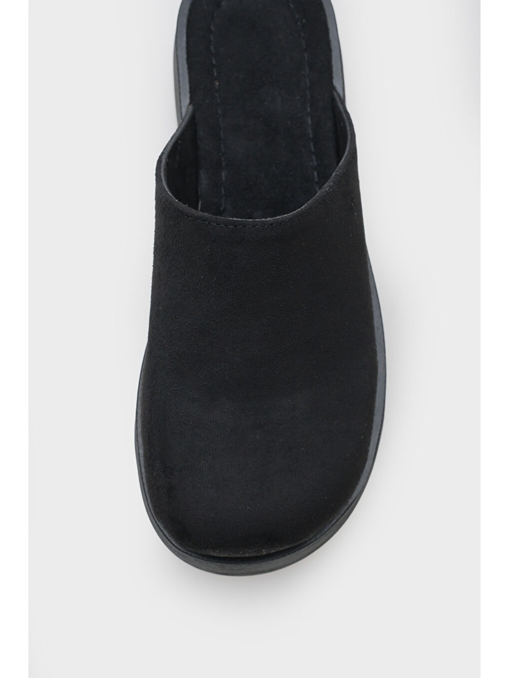 Siyah Marlyn Kürklü Süet Görünümlü Kadın Sabo-2