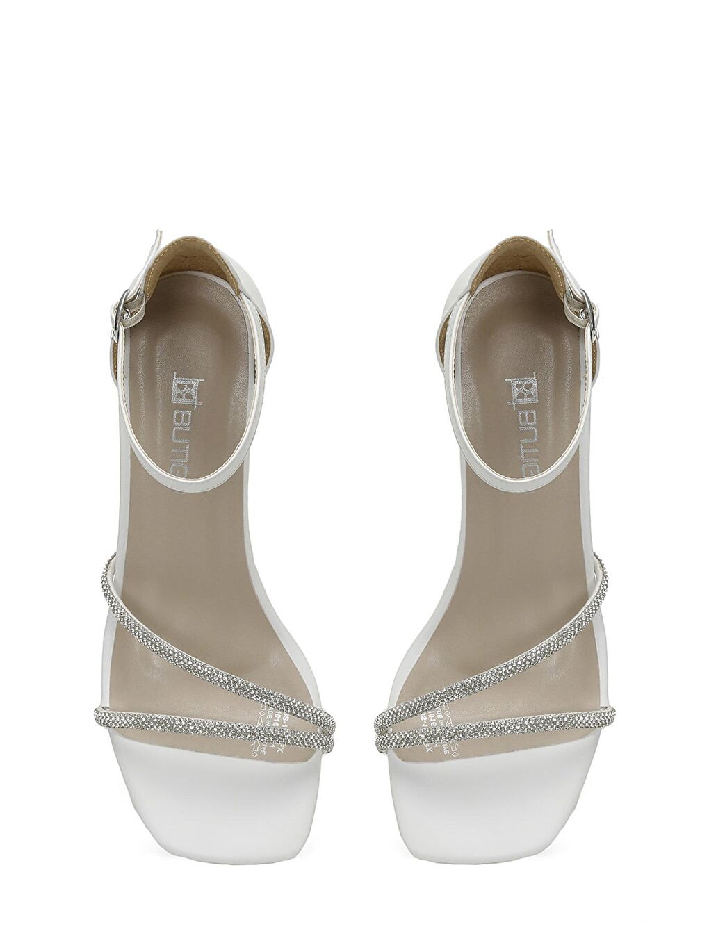 23S-137 4FX Beyaz Kadın Topuklu Sandalet-3