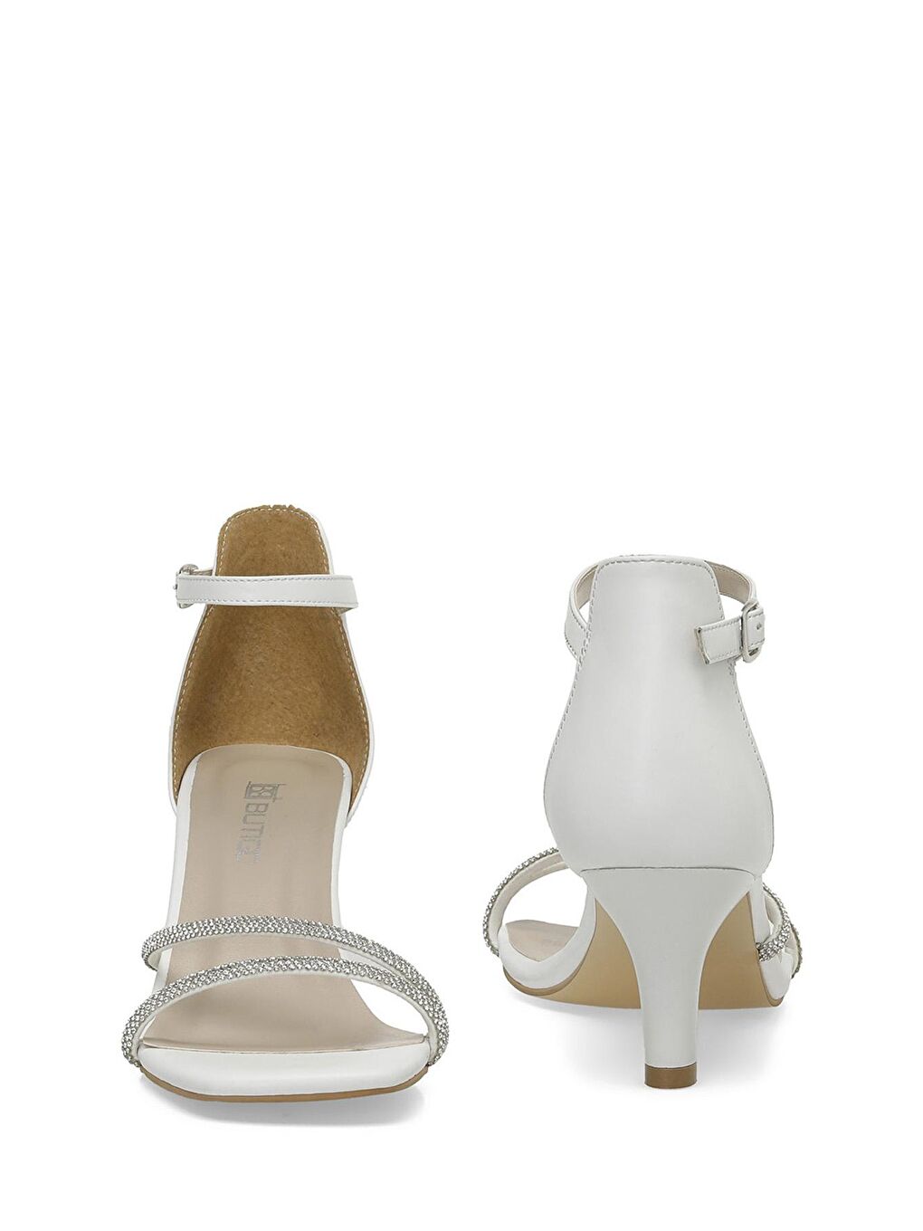 23S-137 4FX Beyaz Kadın Topuklu Sandalet-4