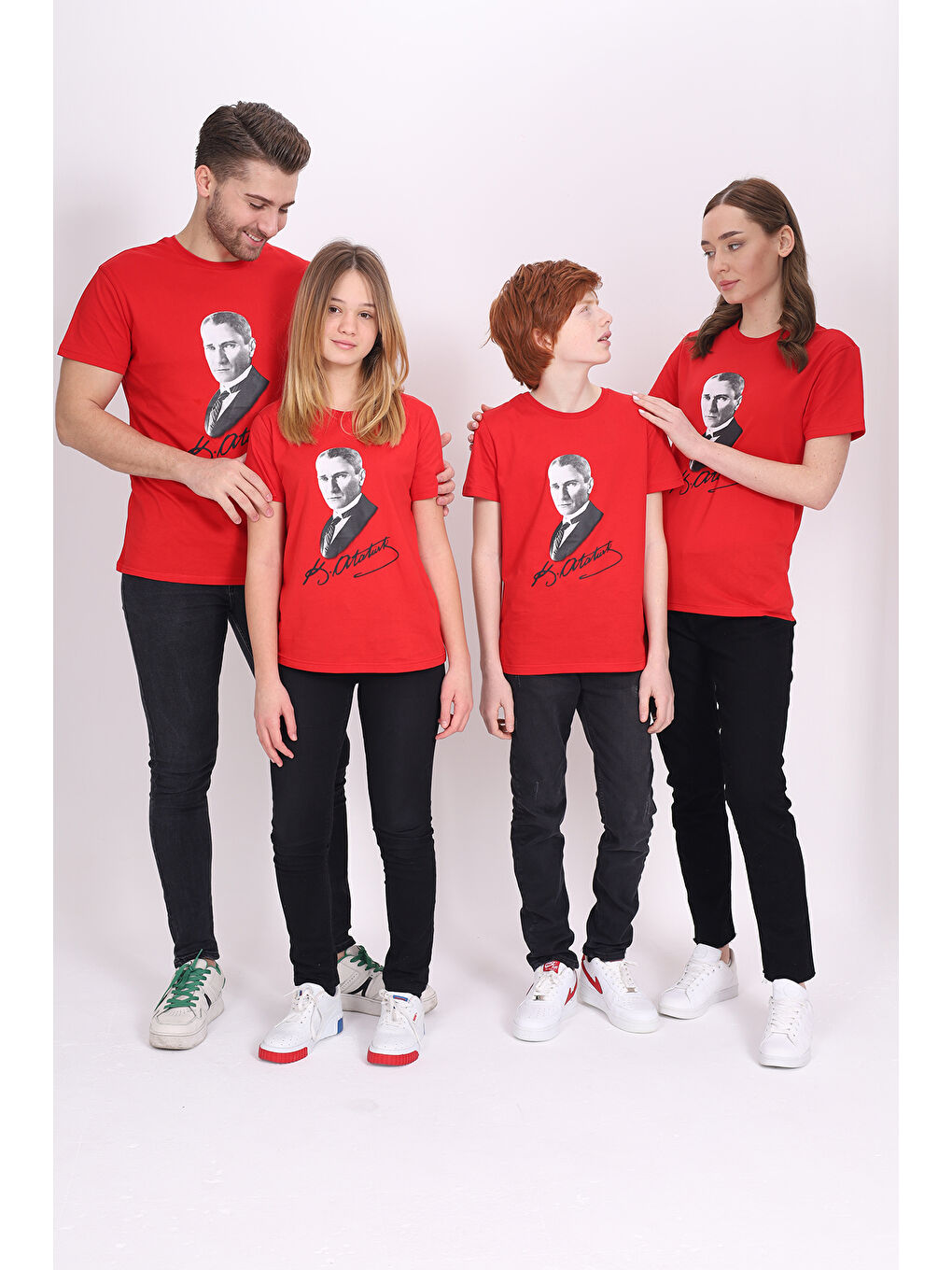 Toontoykids Kırmızı Unisex Atatürk Baskılı Tişört - 2