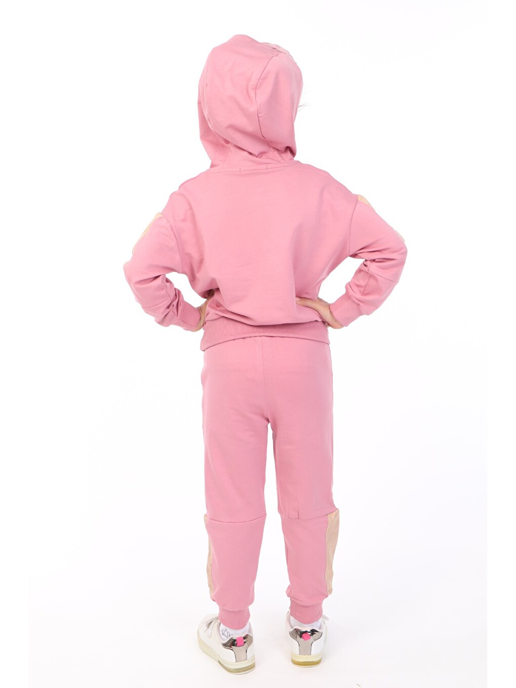 Pembe Kız Çocuk Baskılı Eşofman Takım-1