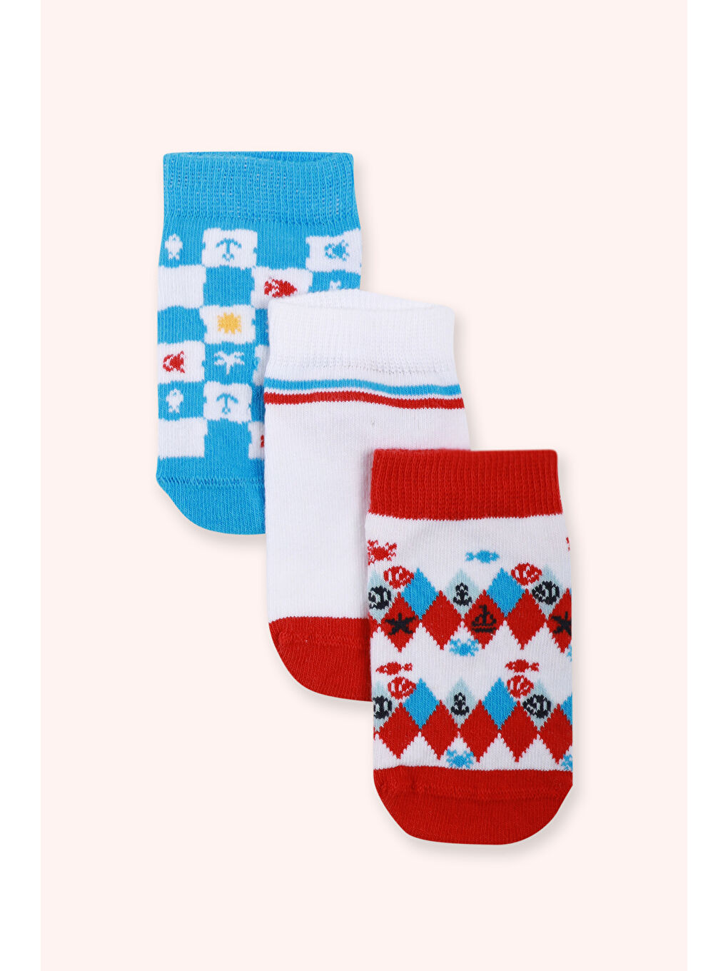 Karışık Erkek Çocuk 3'lü Patik Çorap Seti