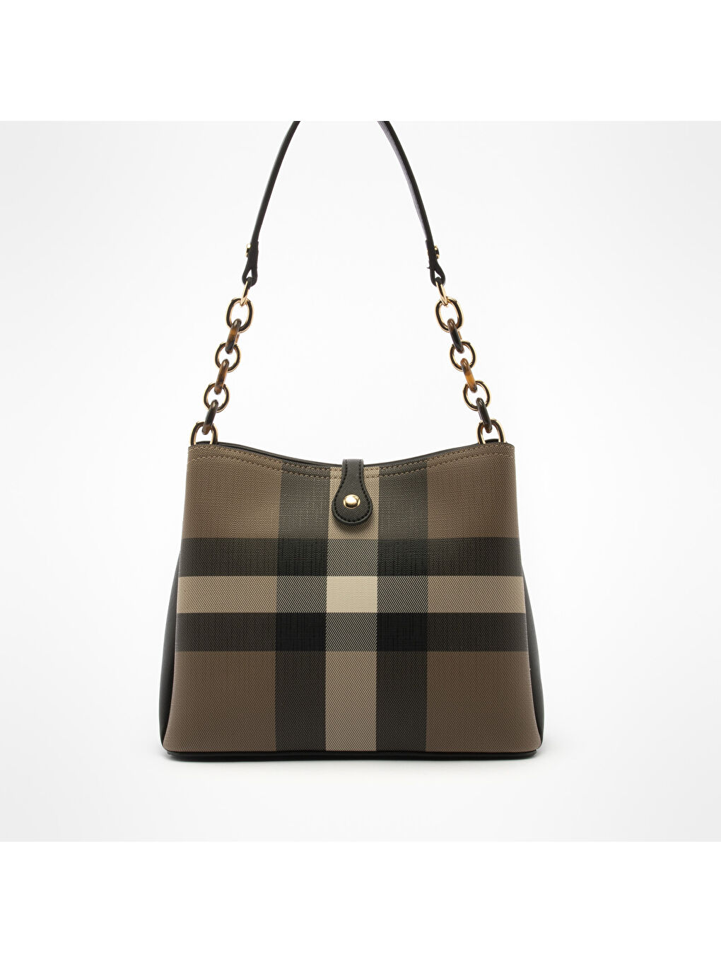 Kahverengi Kadın Omuz Çantası 974-33661 SILVER POLO BAYAN ÇANTASI M80 KAHVE-MAT SİYAH-2