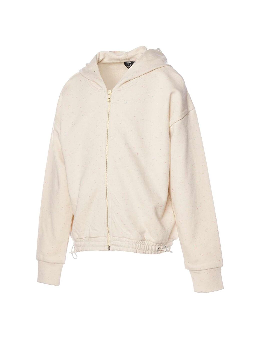 Mari Crop Çocuk Ekru Kapüşonlu Ceket