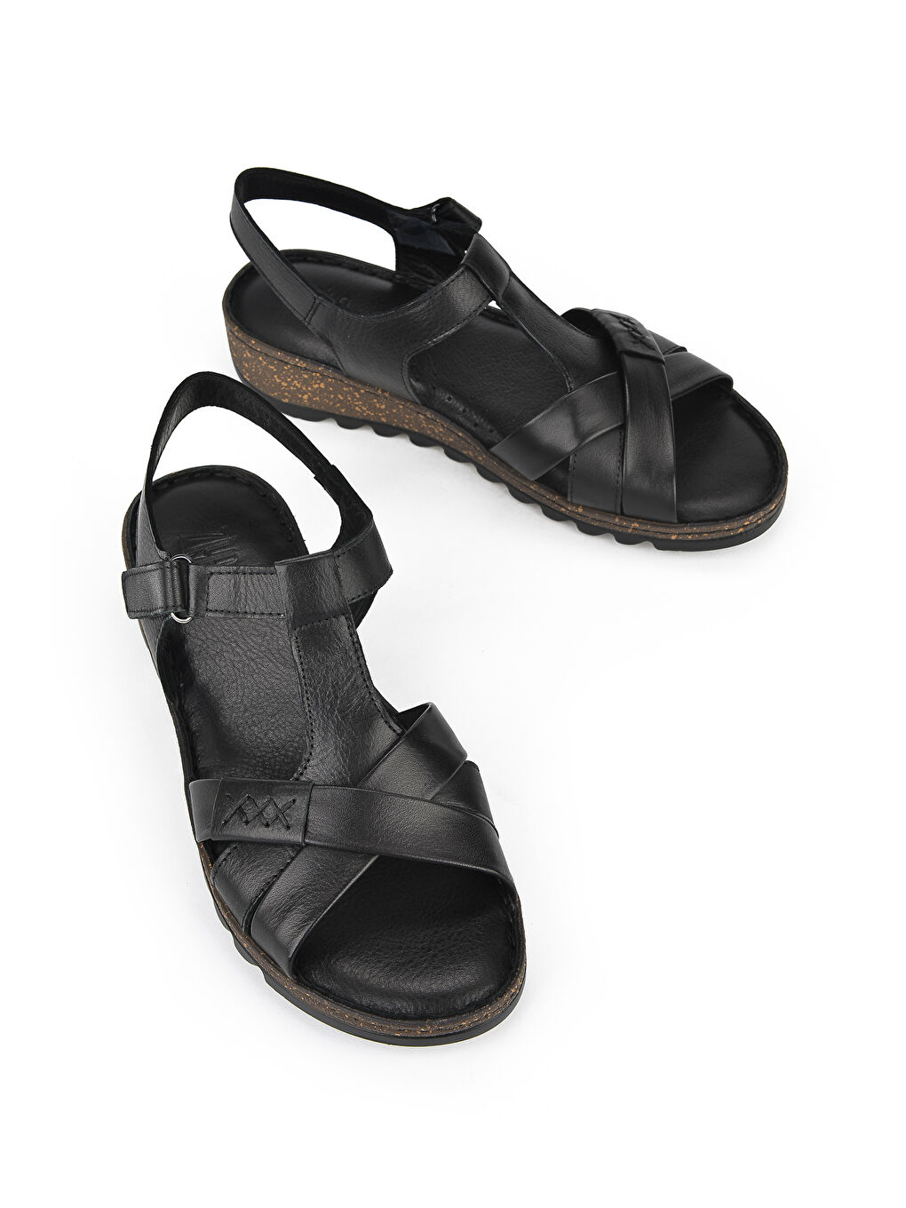 Kadın Hakiki Deri Sandalet 1411008Z207 Siyah-3