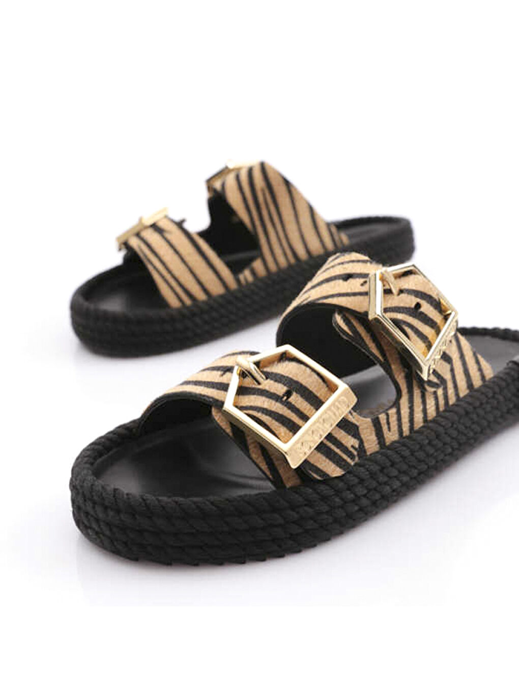 Siyah SYD20-ZEB Sydney Kadın Terlik Zebra-3