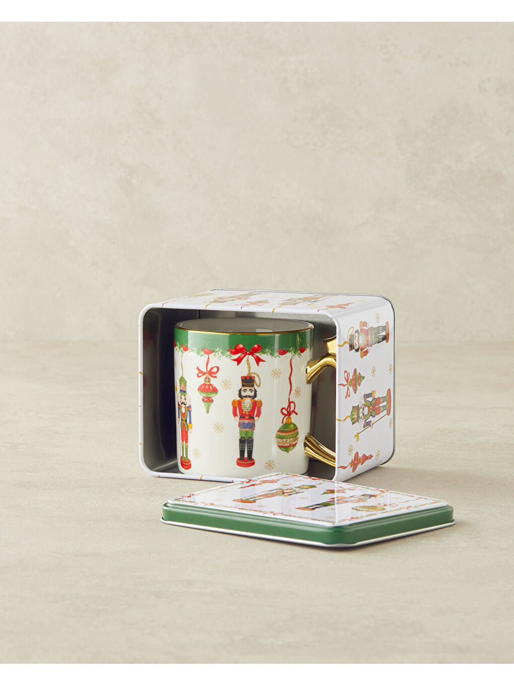 Tin Soldiers New Bone China Kupa 360 ml Kırmızı - Yeşil