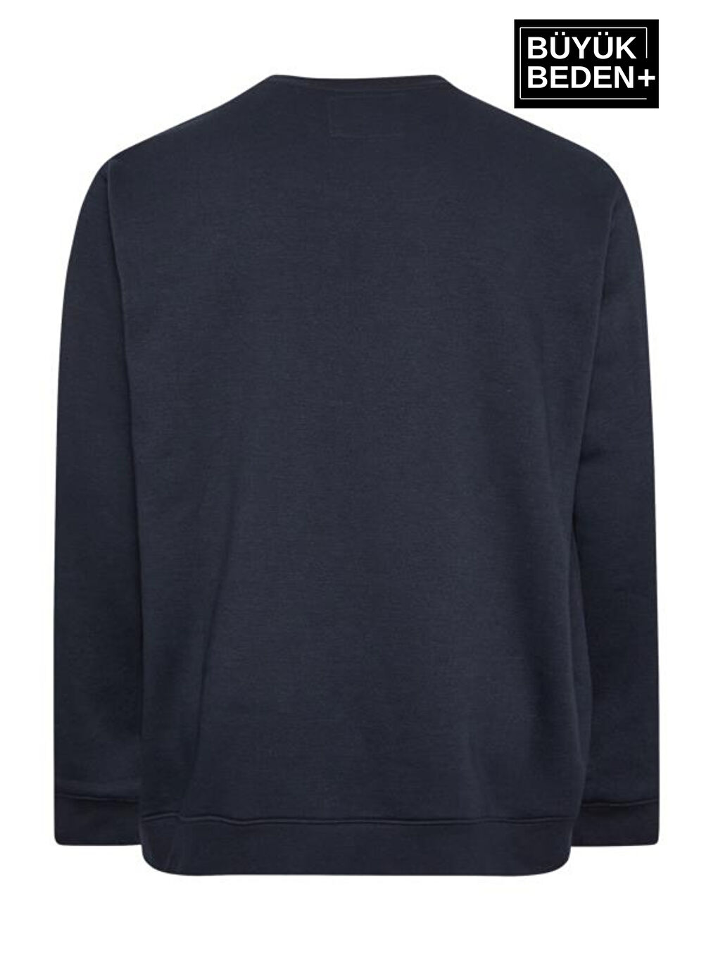 Süperlife Lacivert Erkek Büyük Beden Bisiklet Yaka Sweatshirt SPR24BSW56 - 2