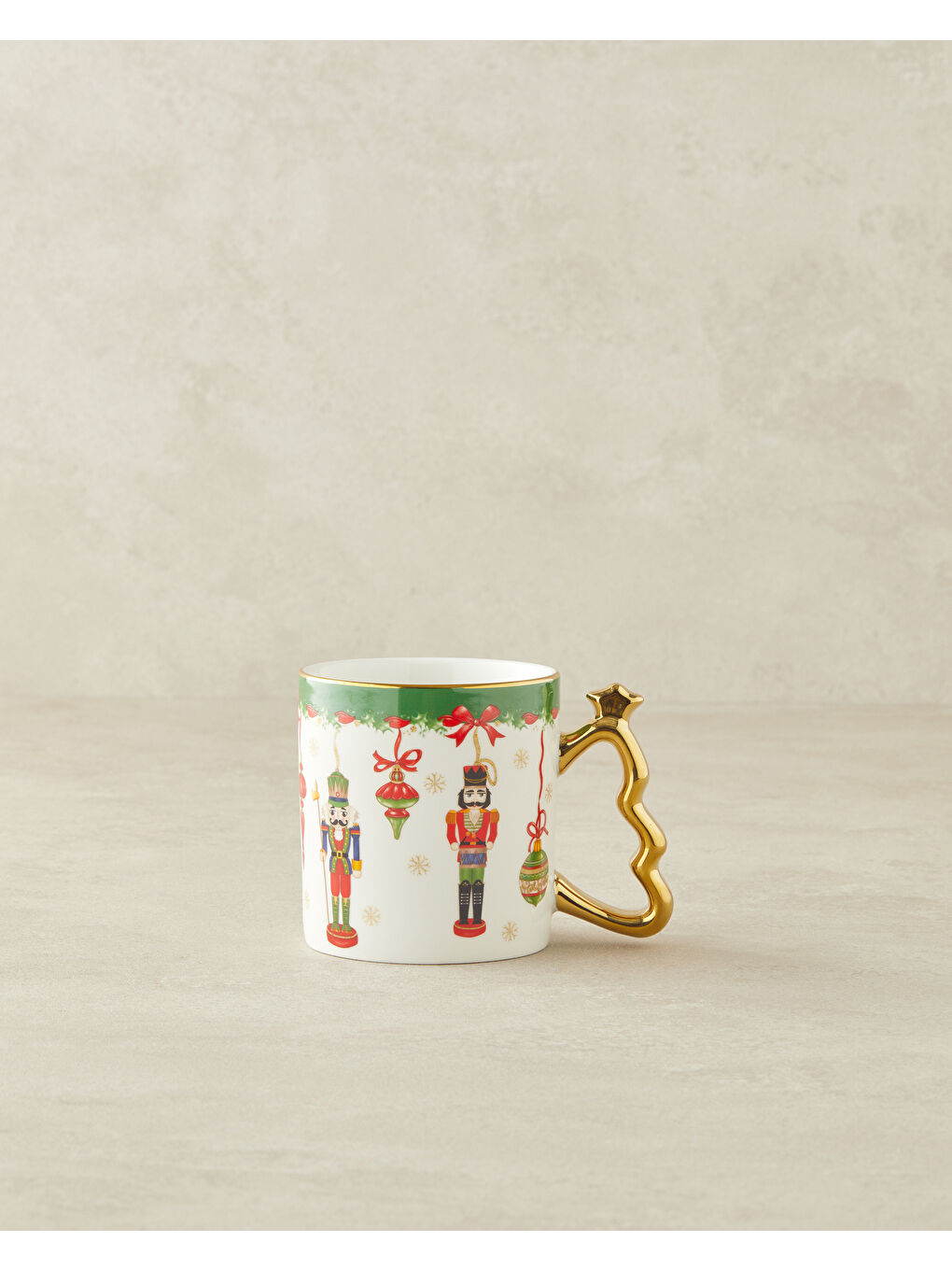 Tin Soldiers New Bone China Kupa 360 ml Kırmızı - Yeşil-1