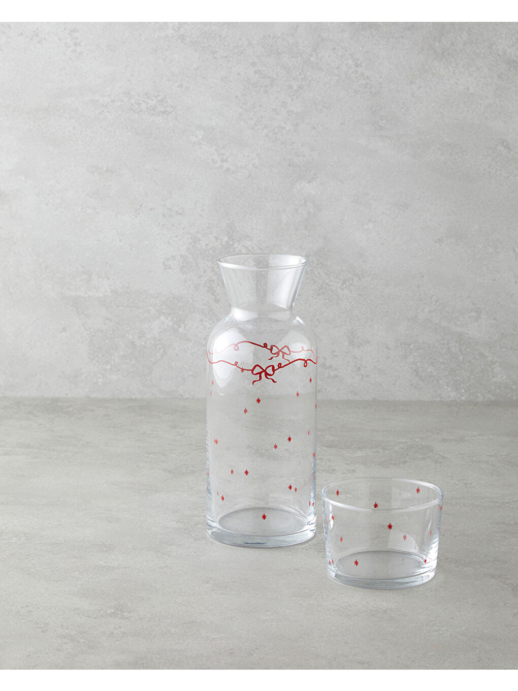 Ribbon Joy Cam Sürahi 700 Ml + 220 Ml Kırmızı-1