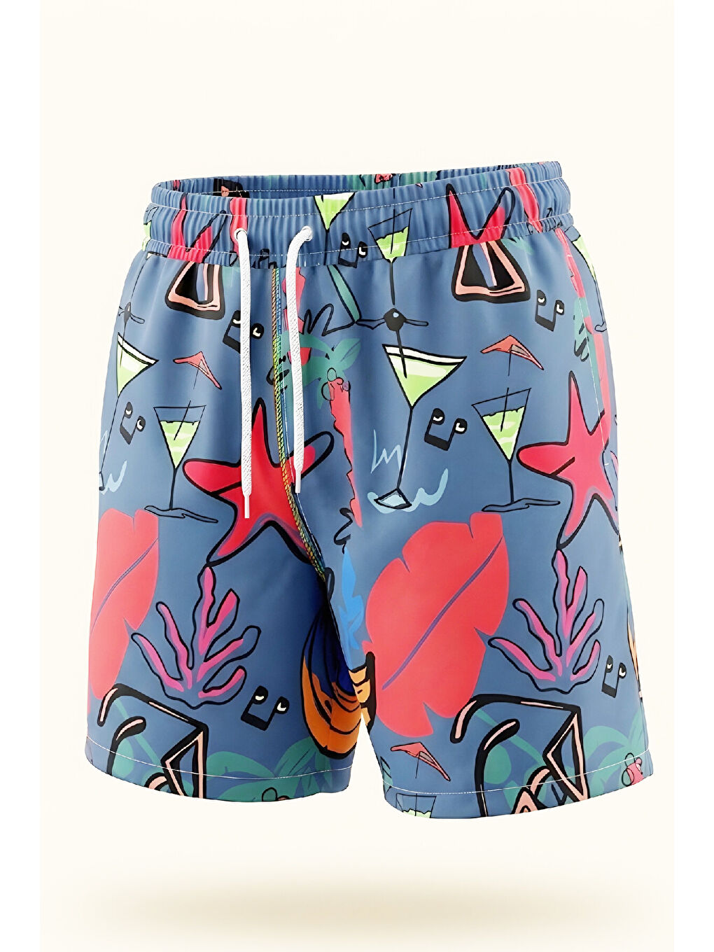 İndigo Erkek Çocuk Deniz&Havuz Şortu-Fermuar Cepli 4-15 Yaş 12614B