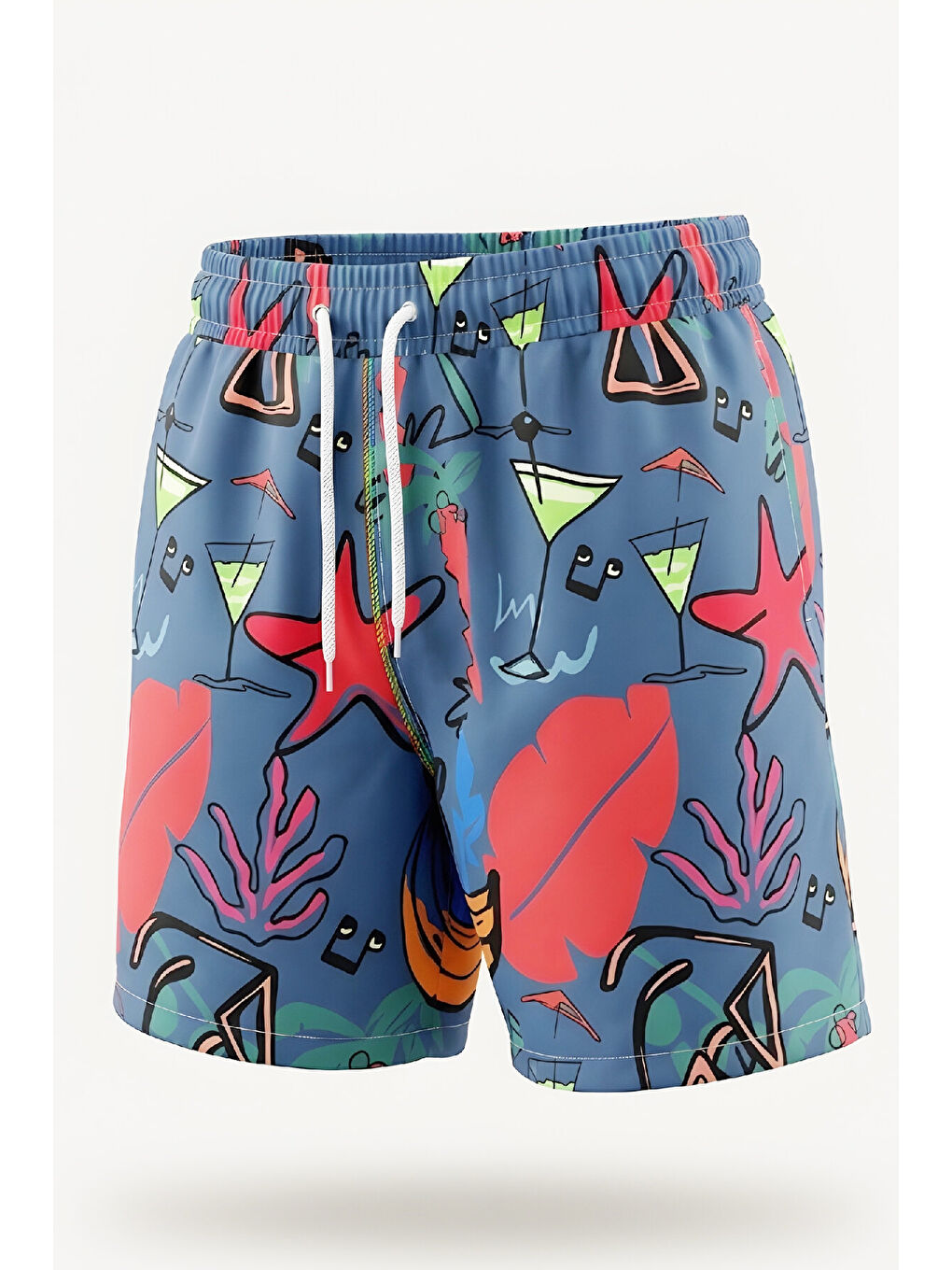 İndigo Erkek Çocuk Deniz&Havuz Şortu-Fermuar Cepli 4-15 Yaş 12614B-1