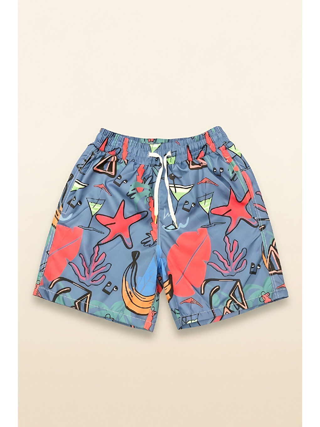 İndigo Erkek Çocuk Deniz&Havuz Şortu-Fermuar Cepli 4-15 Yaş 12614B-2