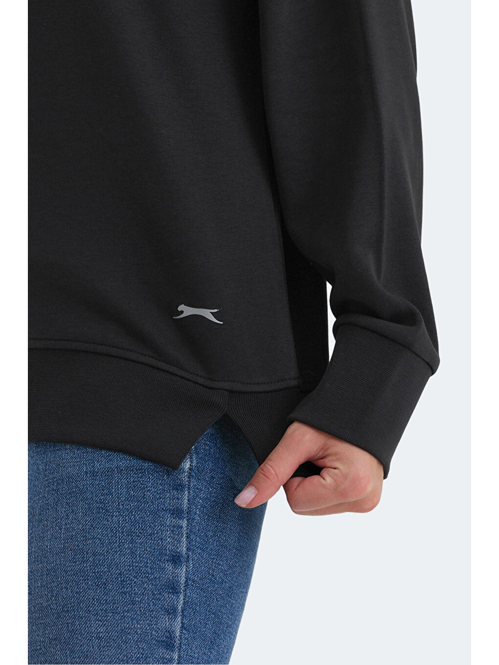 SLAZENGER VIRTUE Kadın Sweatshirt Siyah - 4