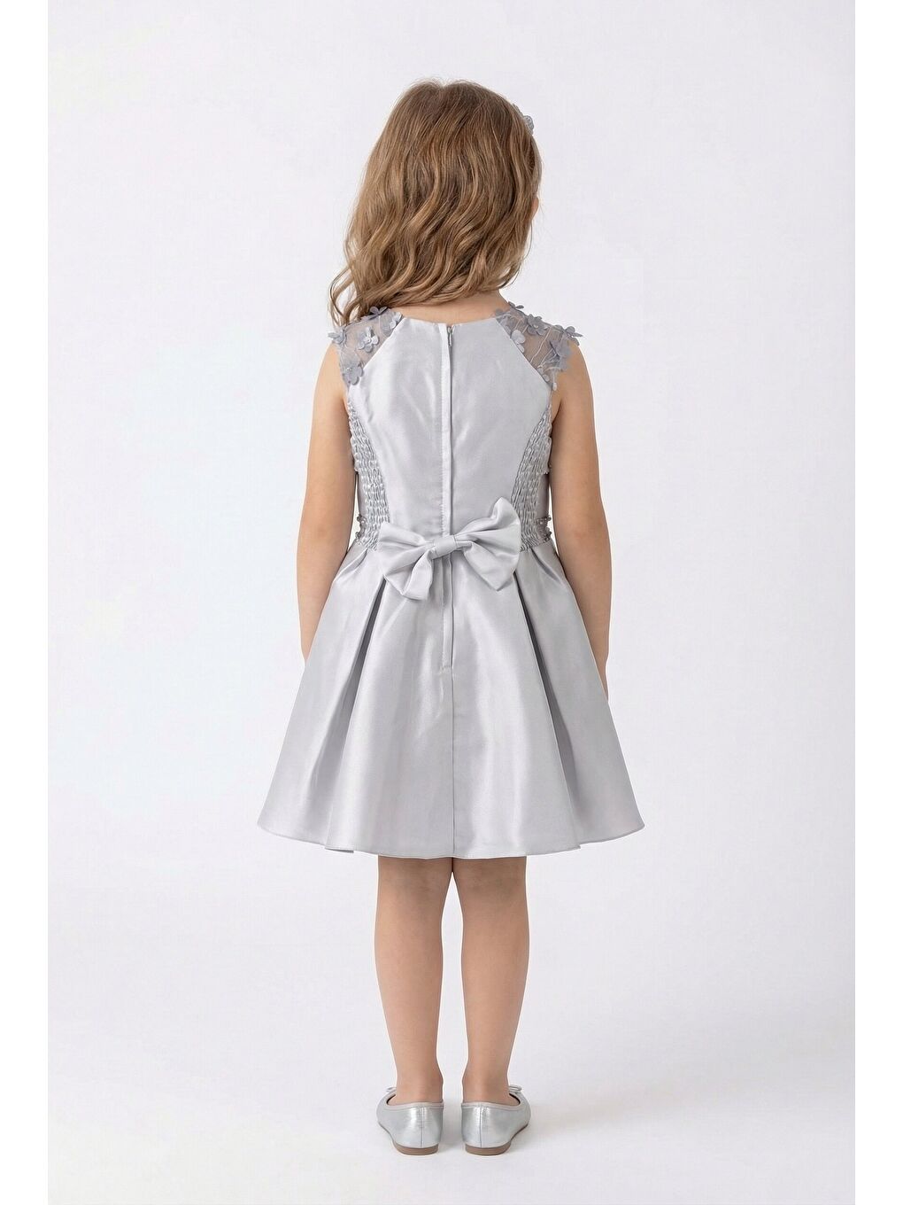 Gri Kız Çocuk Abiye-2