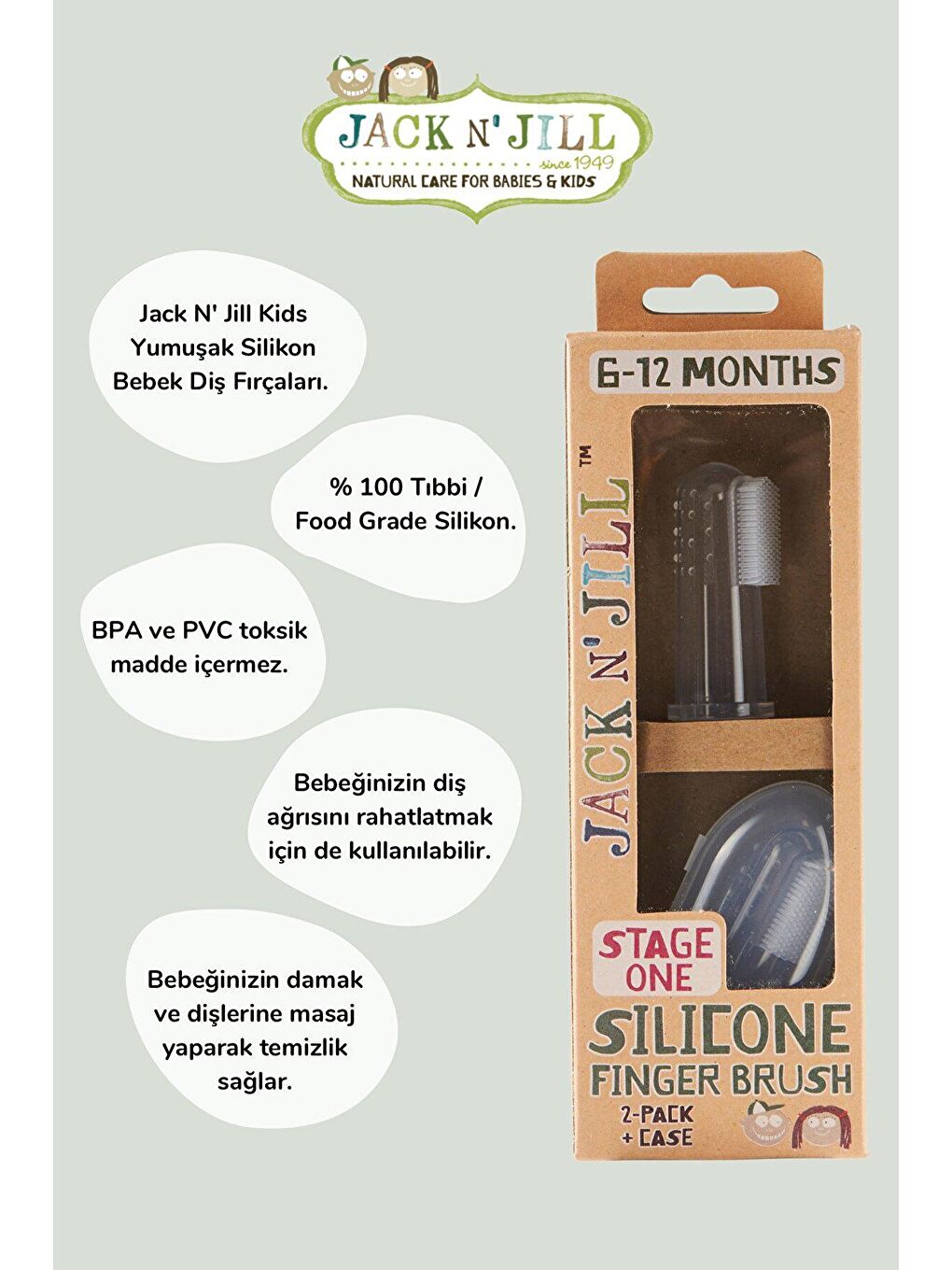 Silikon Parmak Fırça 2 li Paket-1