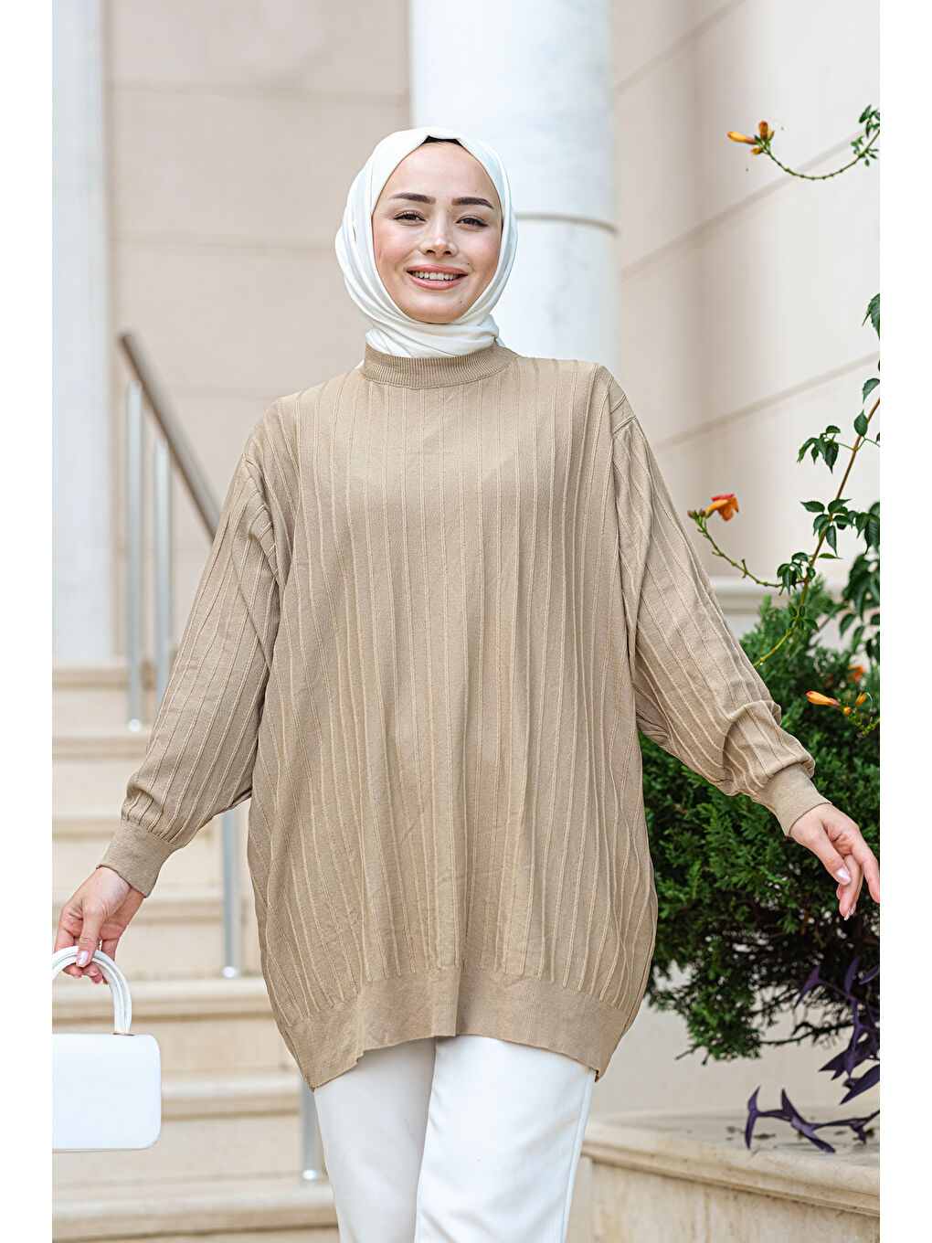 Locco Moda Vizon Bisiklet Yaka Tunik Vizon - 2