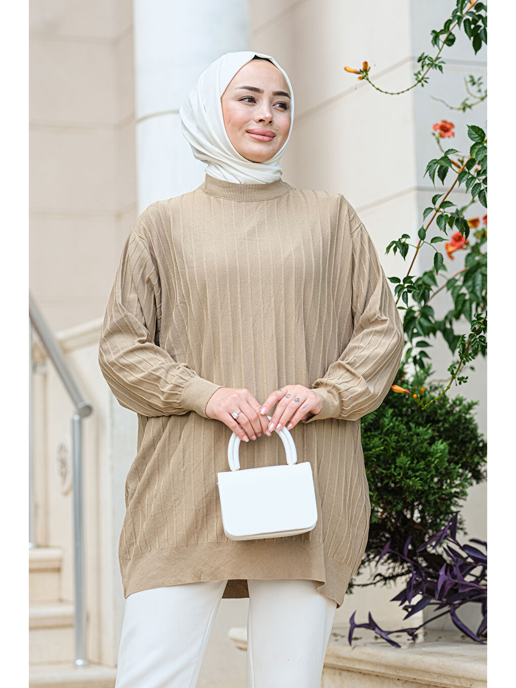 Locco Moda Vizon Bisiklet Yaka Tunik Vizon - 3